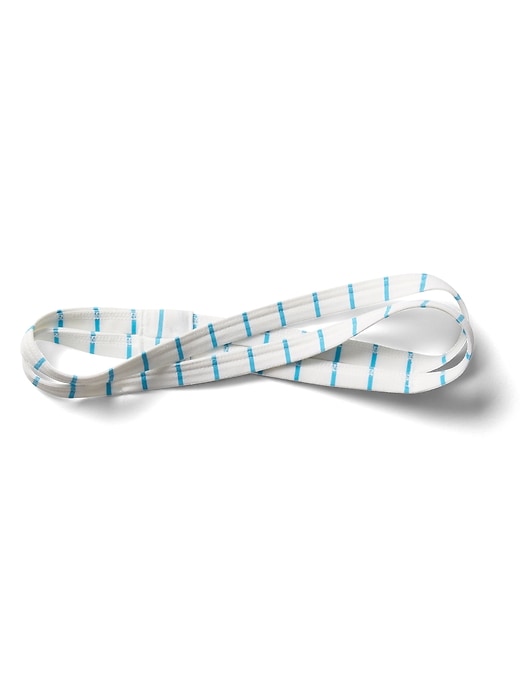 1 of 8 showing, with the color White Stripe of product Athleta Girl Double Trouble Headband