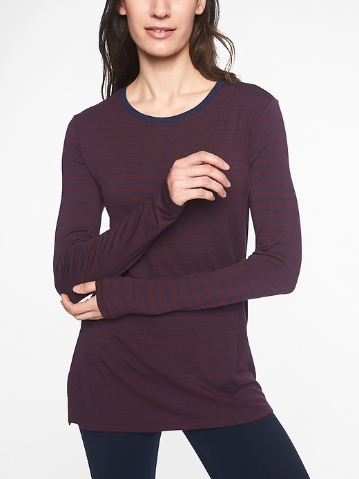 View large product image 1 of 2. Threadlight Stripe Layering Long Sleeve