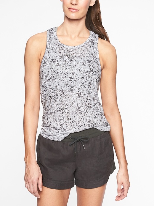 View large product image 1 of 1. Breezy Printed Cutout Tank