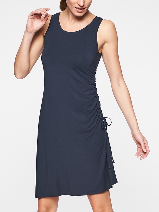 View large product image 1 of 1. Side Gather T-Shirt Dress