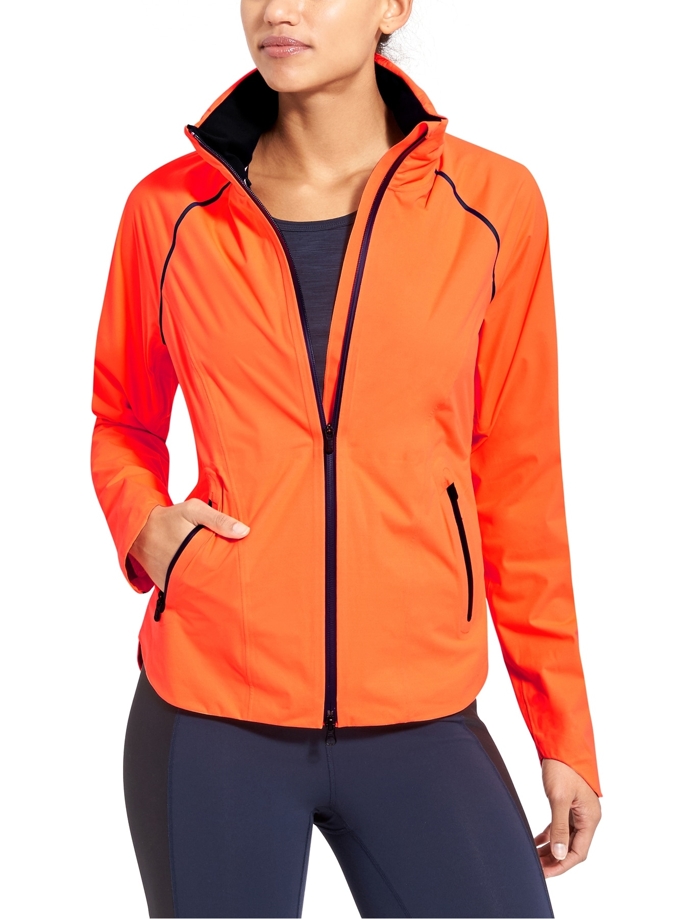 Women's Waterproof Hooded Rain Jacket Windbreaker Lightweight Packable Wind Coat  Jogging Jacket - Walmart.com