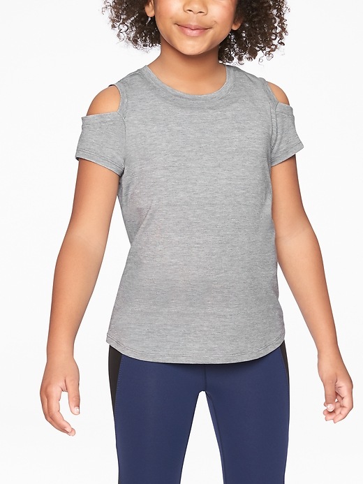 View large product image 1 of 3. Athleta Girl Cold Shoulder Tee