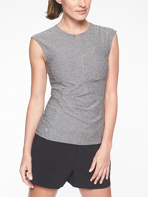 Image number 1 showing, Pacifica Wrap Front Heather Tank