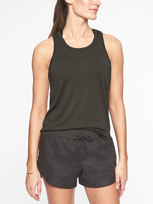 View large product image 1 of 1. Breezy Cutout Tank