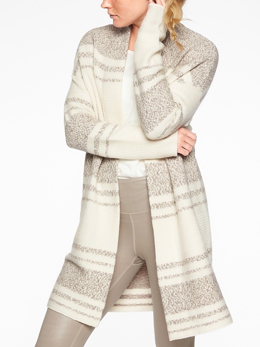 Image number 1 showing, Wool Cashmere Panorama Point Sweater Wrap