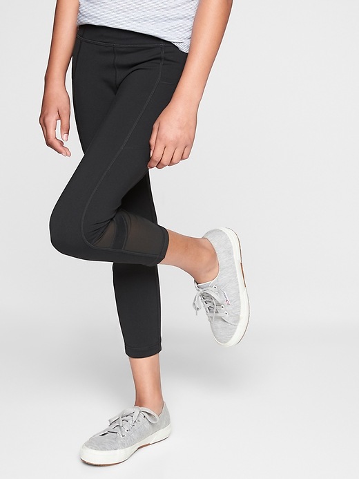 View large product image 1 of 1. Athleta Girl Pieced Mind the Mat Capri
