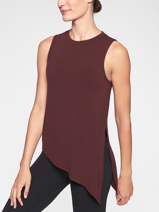 View large product image 1 of 1. Cloudlight Asym Side Tie Tank