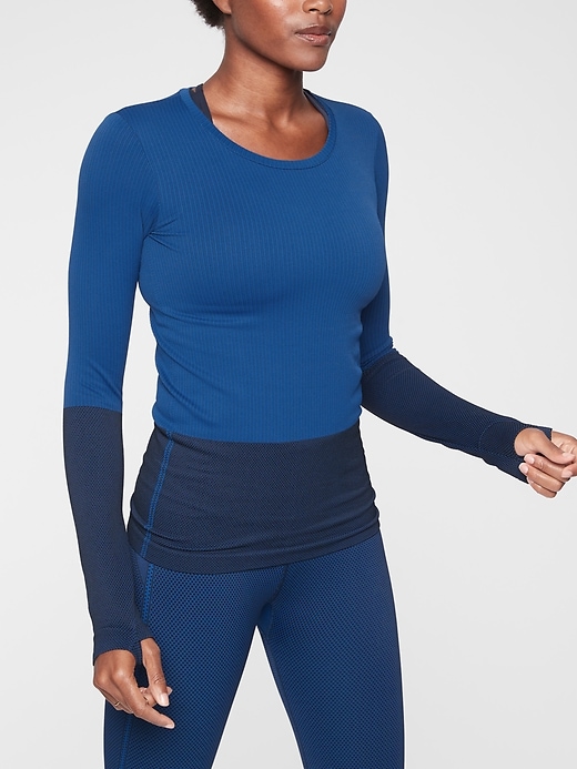 Image number 1 showing, Flurry Colorblock Base Layer Top