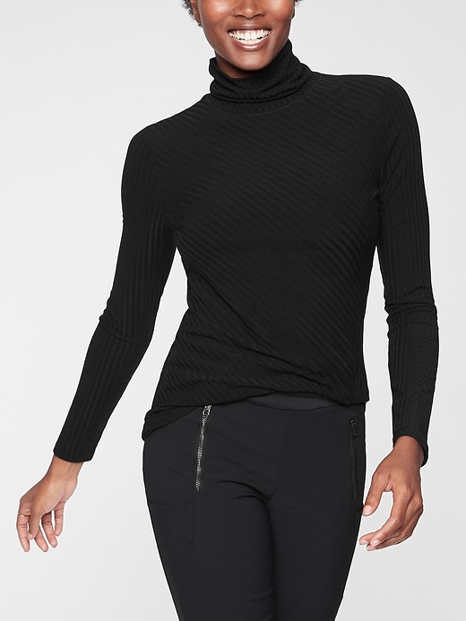 View large product image 1 of 1. Essence Ribbed Turtleneck