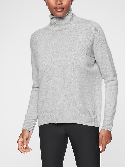 View large product image 1 of 1. Bedford Wool Cashmere Turtleneck Sweater