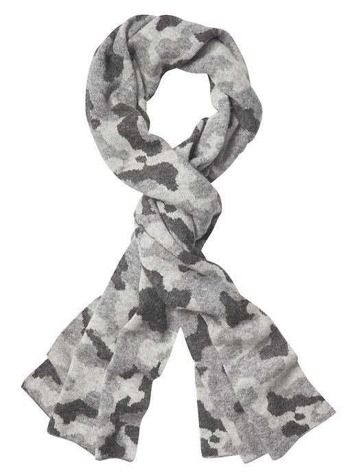Image number 1 showing, Camo Jacquard Scarf