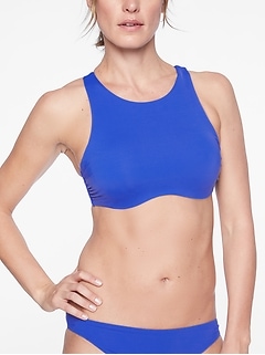 athleta high neck bikini