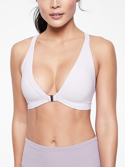 athleta front closure sports bra