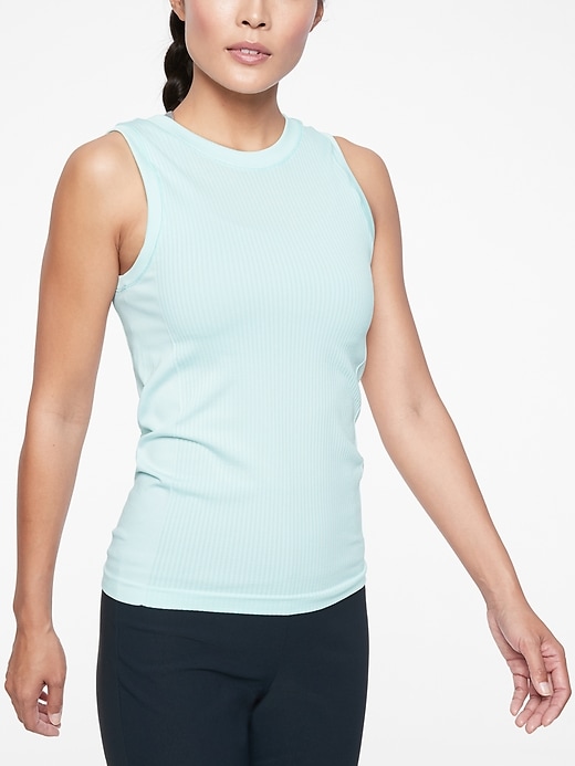 View large product image 1 of 1. Renew Hip Length Ribbed Tank