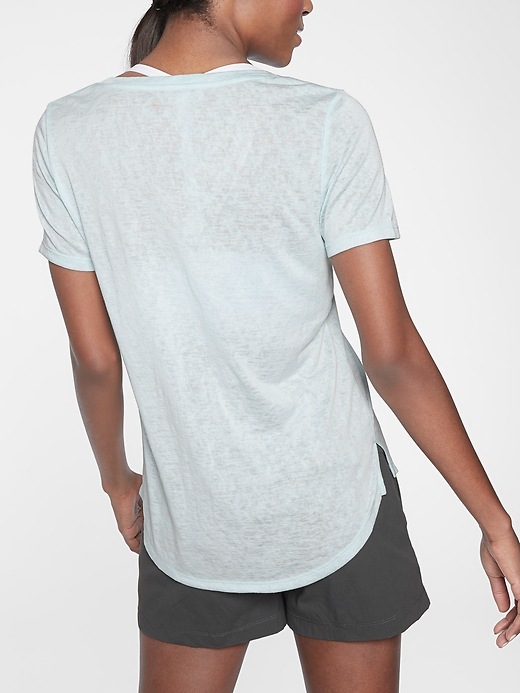 2 of 8 showing, with the color Ethereal Blue of product Breezy Scoop V Tee