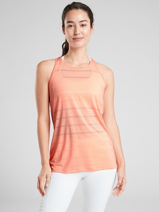 View large product image 1 of 1. High Neck Chi Double Stripe Tank