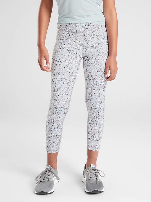 View large product image 1 of 2. Athleta Girl Printed Chit Chat Capri