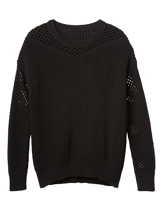 Image number 4 showing, Mesh Volume Sleeve Sweater