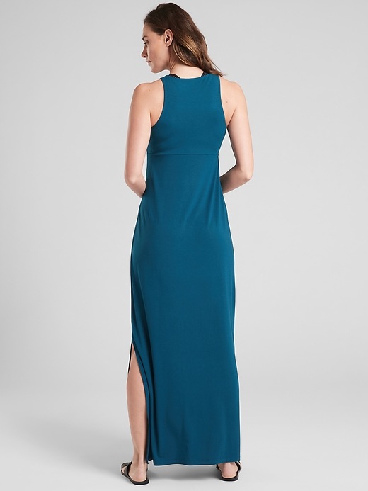 2 of 8 showing, with the color Coastal Teal of product Santorini Maxi Dress