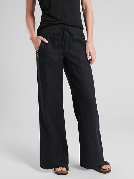 View large product image 1 of 1. Cabo Linen Wide Leg Pant