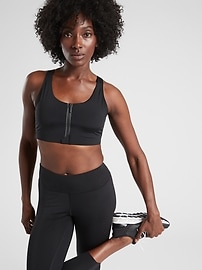 athleta front zip stealth bra