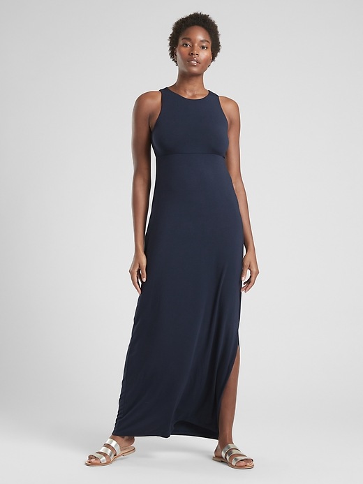 1 of 8 showing, with the color Navy of product Santorini Maxi Dress
