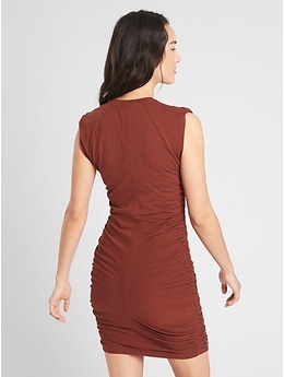 Athleta Solstice tan wool blend bodycon dress