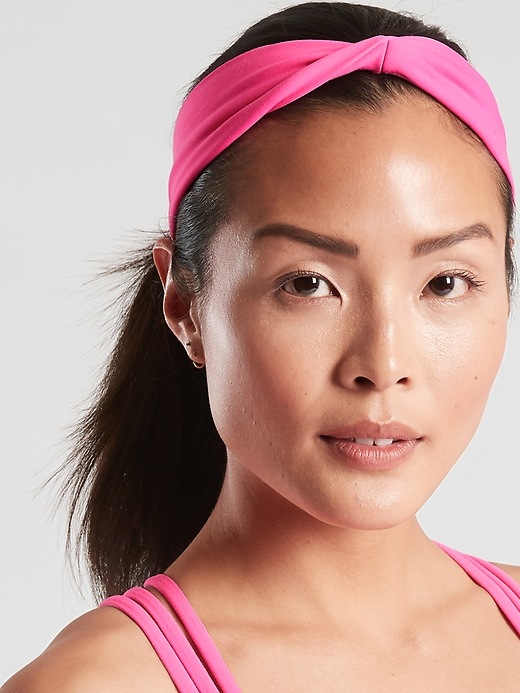2 of 8 showing, with the color Prism Pink of product Knotted Headband in Powervita™