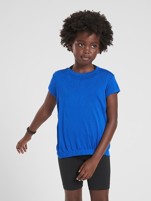 View large product image 1 of 3. Athleta Girl Front Runner Tee