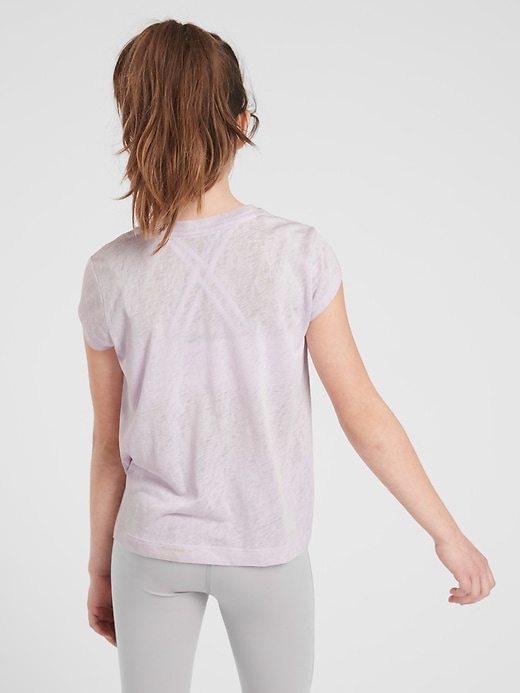 View large product image 2 of 3. Athleta Girl Front Runner Tee