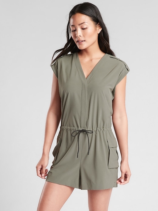 1 of 8 showing, with the color Laurel Olive of product Sutton Romper