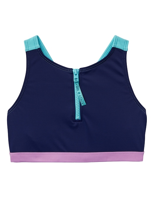 1 of 8 showing, with the color Goodnight Nora of product Athleta Girl Colorblock Bikini Top