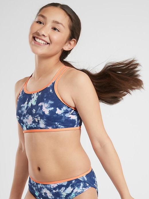 Image number 2 showing, Athleta Girl Tide Dye Reversible Bikini Top