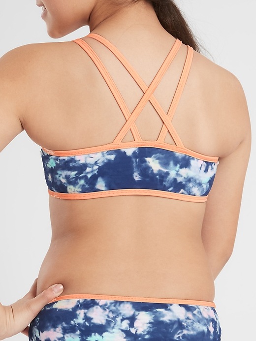 Image number 3 showing, Athleta Girl Tide Dye Reversible Bikini Top