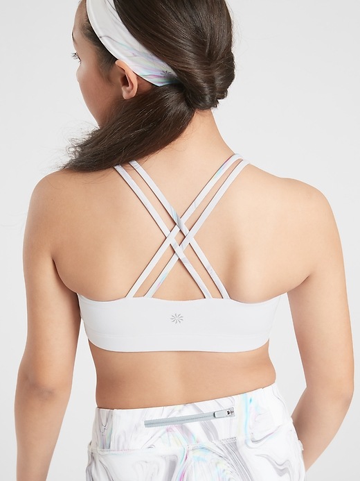 1 of 8 showing, with the color Marble Glitch of product Athleta Girl Upbeat Bra 2.0