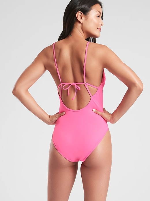 View large product image 2 of 3. Skinny Strap Ring One Piece Swimsuit