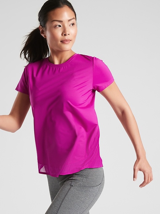 1 of 8 showing, with the color Electric Fuchsia of product Cadence Tee