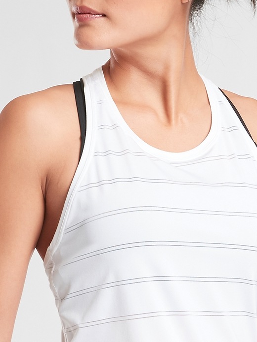 Image number 3 showing, High Neck Chi Double Stripe Tank