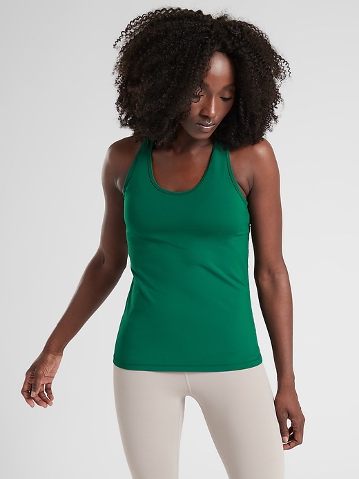 2 of 8 showing, with the color Dragonfly Green of product Bakasana Tank
