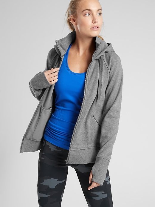 1 of 8 showing, with the color Charcoal Grey Heather of product Triumph Hoodie