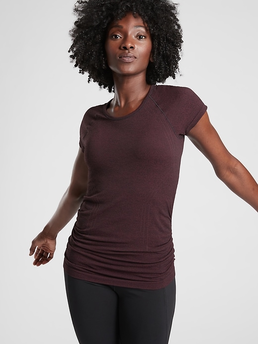 1 of 8 showing, with the color Antique Burgundy of product Speedlight Heather Tee