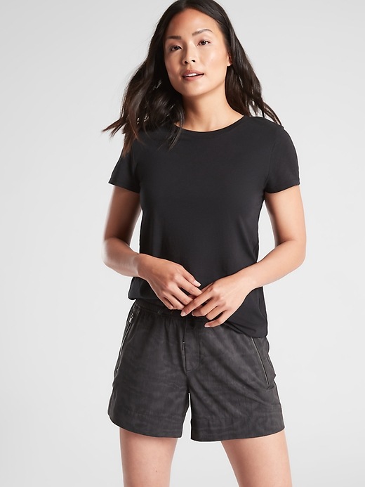 1 of 8 showing, with the color True Black of product Organic Daily Crew Tee