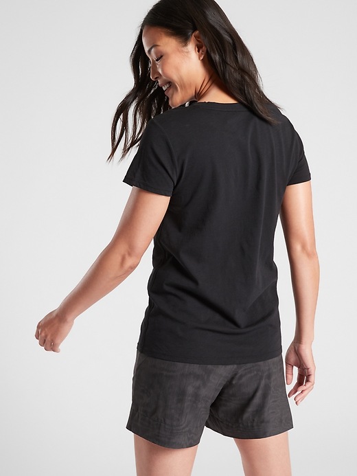 2 of 8 showing, with the color True Black of product Organic Daily Crew Tee