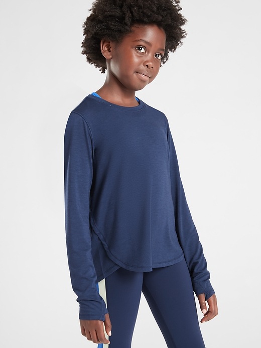 View large product image 1 of 3. Athleta Girl Back in Action Top