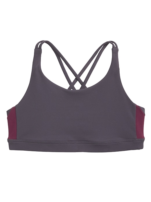 View large product image 2 of 2. Athleta Girl Colorblock Upbeat Bra 2.0