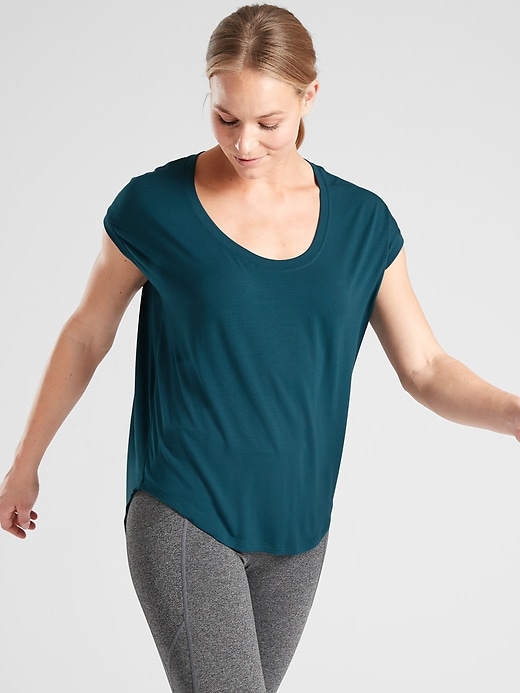 1 of 8 showing, with the color Dark Vista Teal of product Cloudlight Stratus Tee