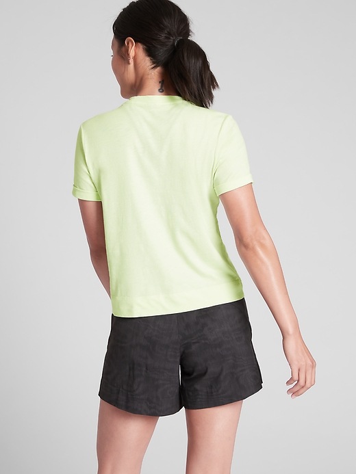 2 of 8 showing, with the color Pale Lime of product Organic Daily Pocket Tee