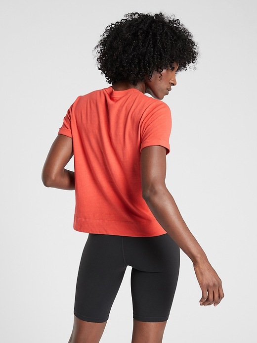 2 of 8 showing, with the color Torch Red of product Organic Daily Pocket Tee