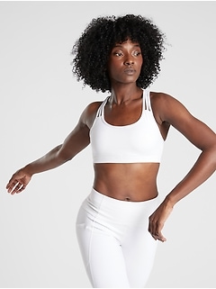 athleta white sports bra