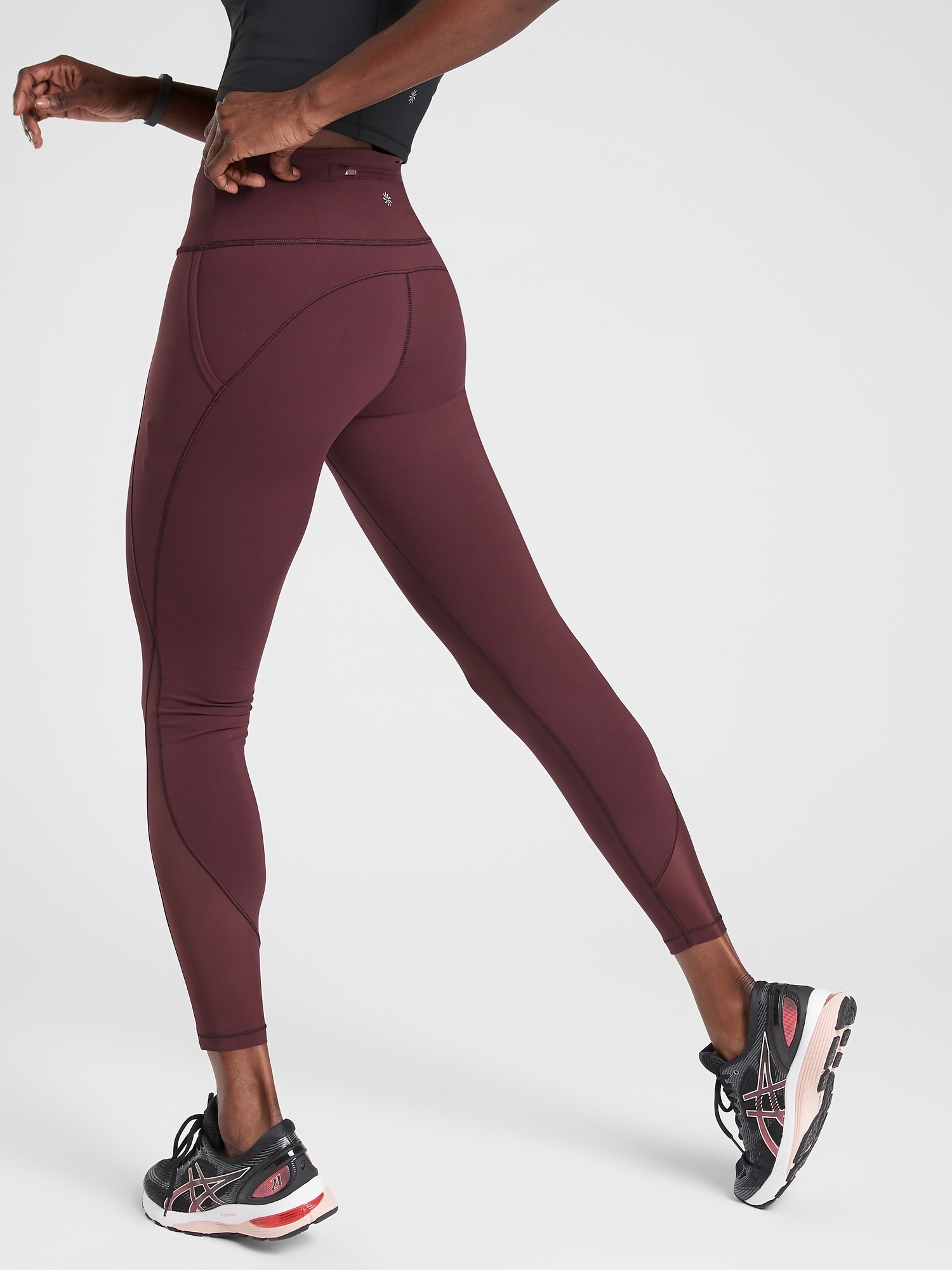 Athleta Pants Womens XS Brown Lightning City Lights Capri Leggings Style  532367